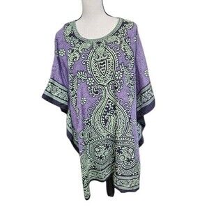 Good Times Boho Hippie Caftan One Size Ethnic Print Flowy India